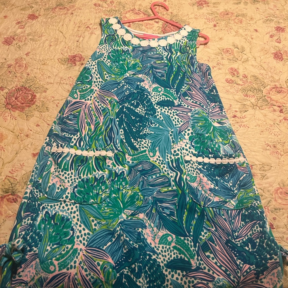 Lilly Pulitzer Blue and Green Kids Casual Dress